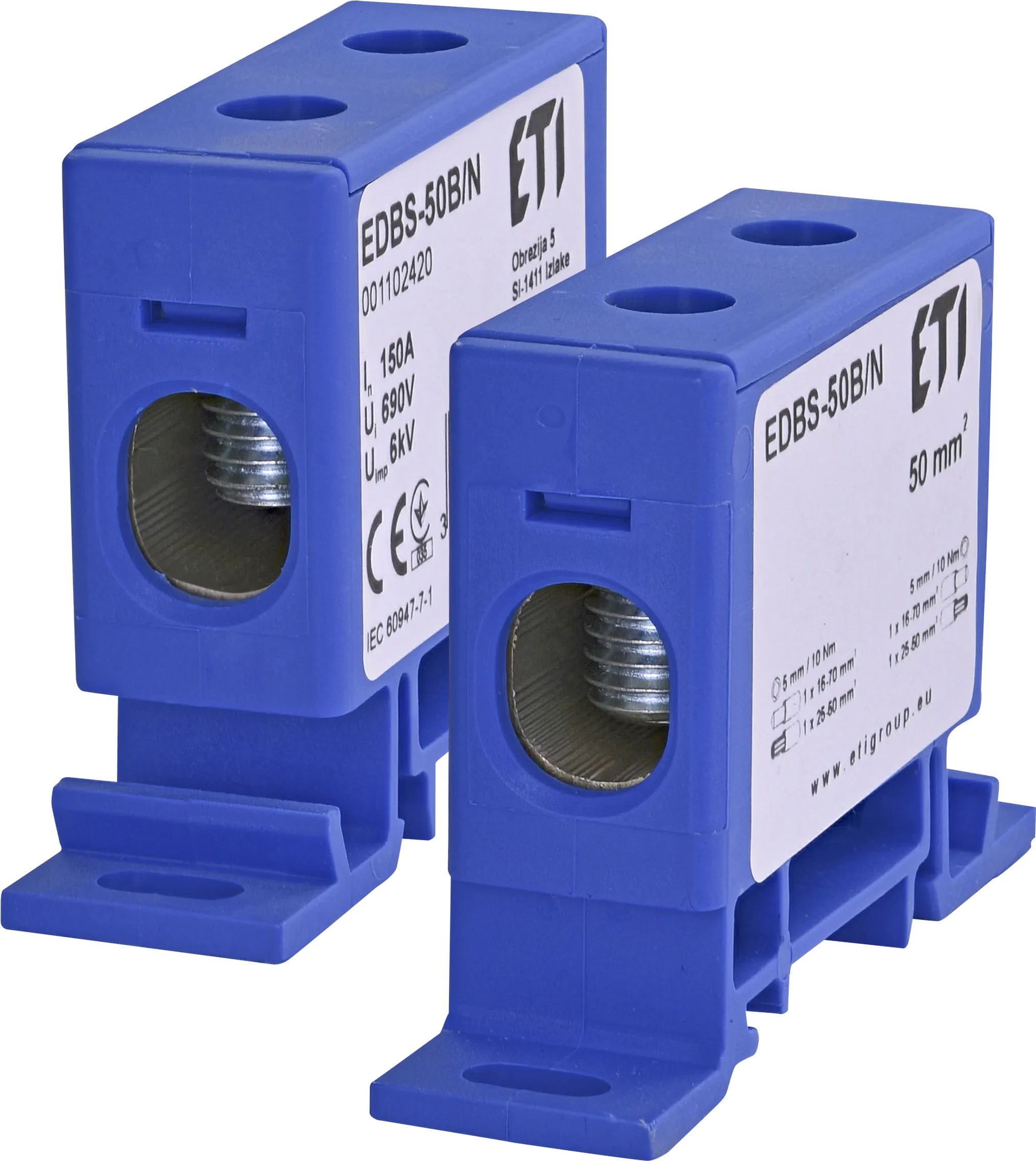 Conductor connection clamps EDBS-50B/N 001102420