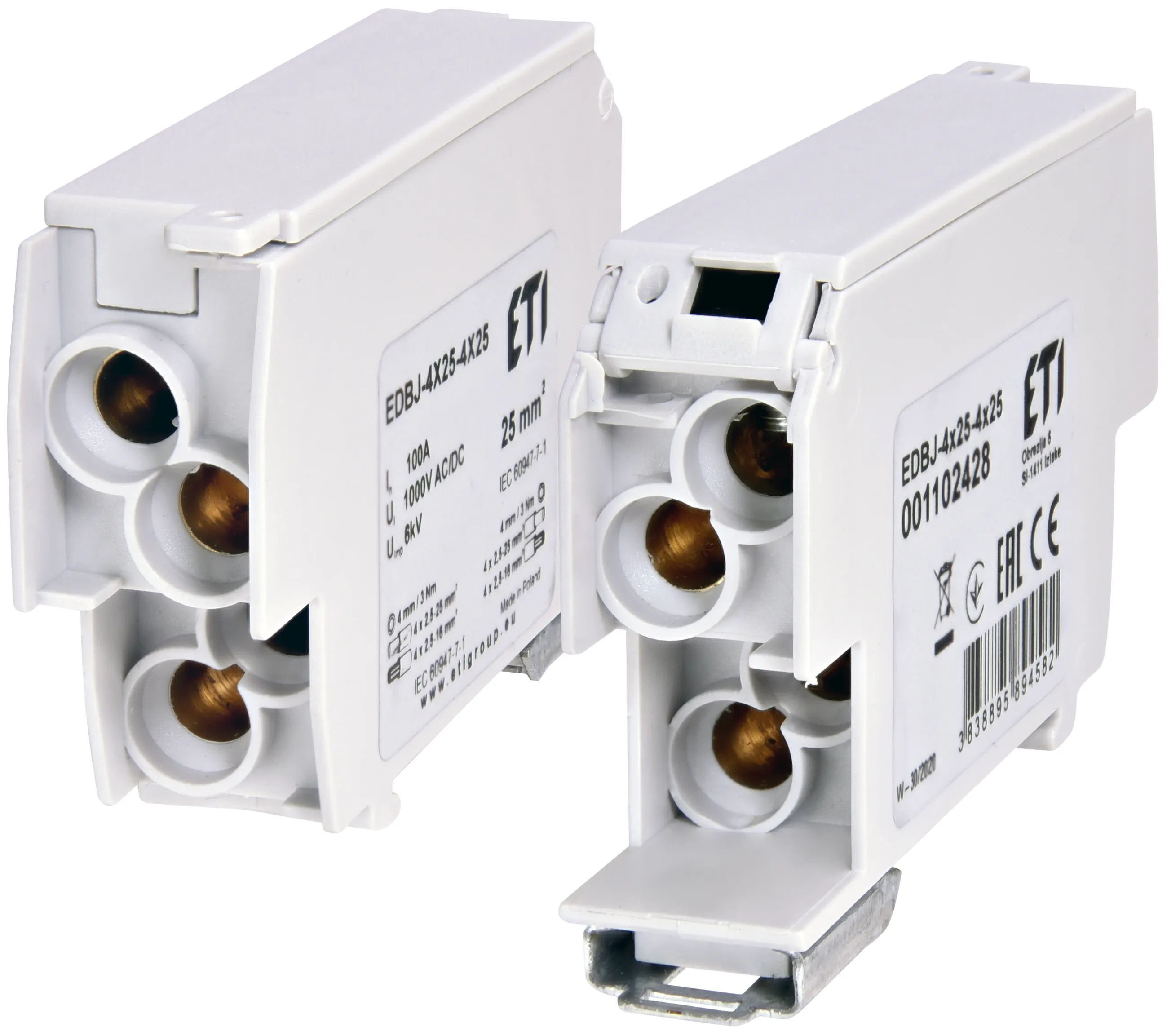 Distribution block EDBJ-4x25-4x25 001102428