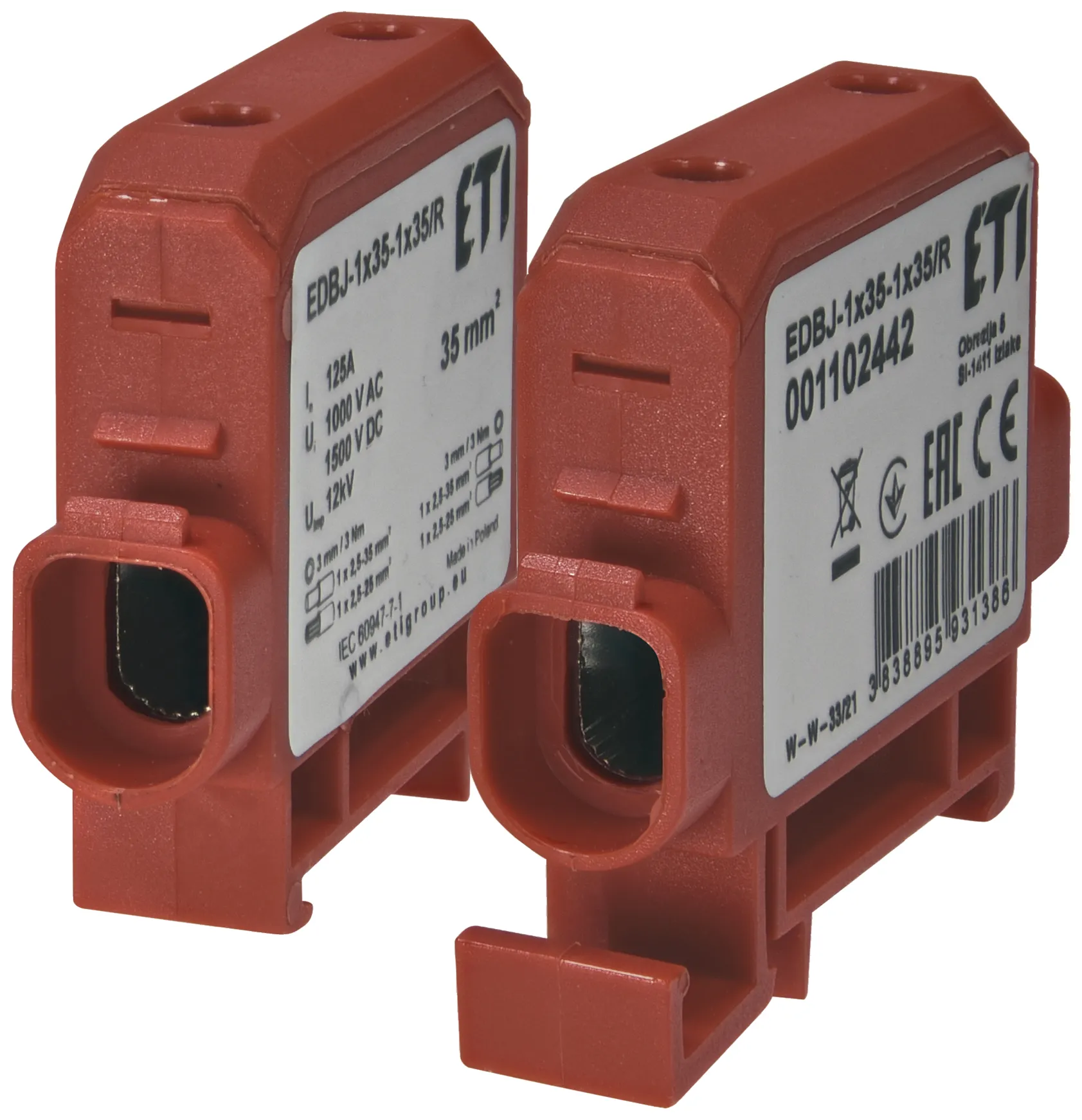 Conductor connection clamps EDBJ-1x35-1x35/R 001102442