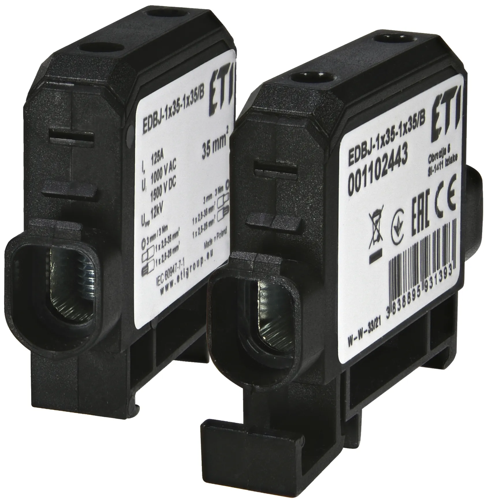 Conductor connection clamps EDBJ-1x35-1x35/B 001102443