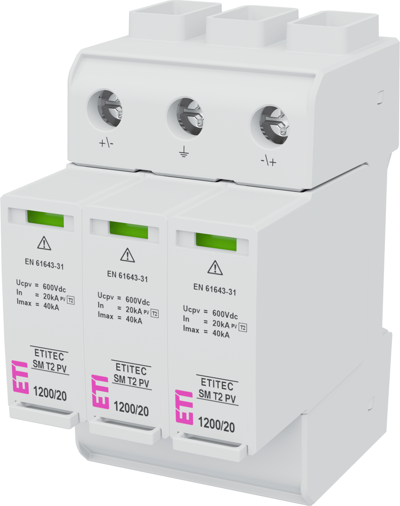Surge arrester ETITEC SM T2 PV 1200/20 Y RC 002440635
