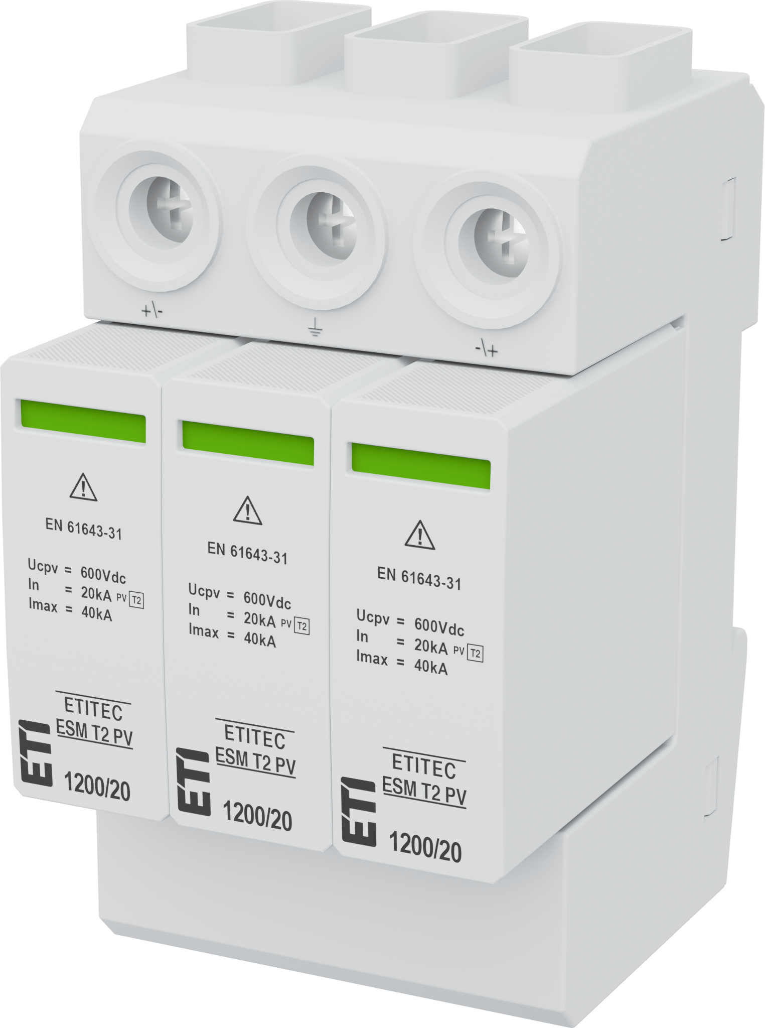 Surge arrester ETITEC ESM T2 PV 1200/20 Y RC 002440681