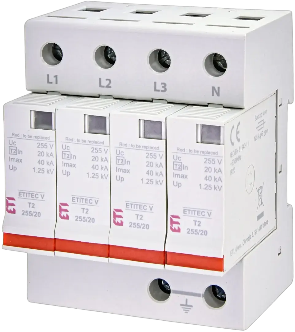 Surge arrester ETITEC V T2 440/20 4+0 002443041