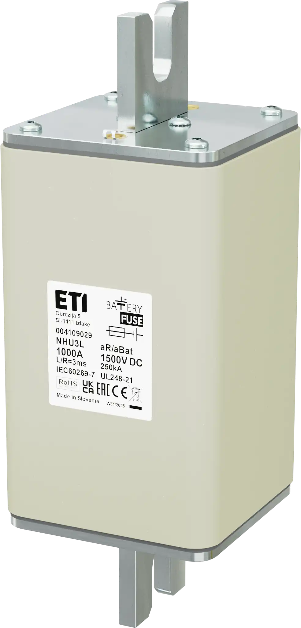 Fuse link NHU3L aR/aBat 1000A/1500V DCAL 004109029