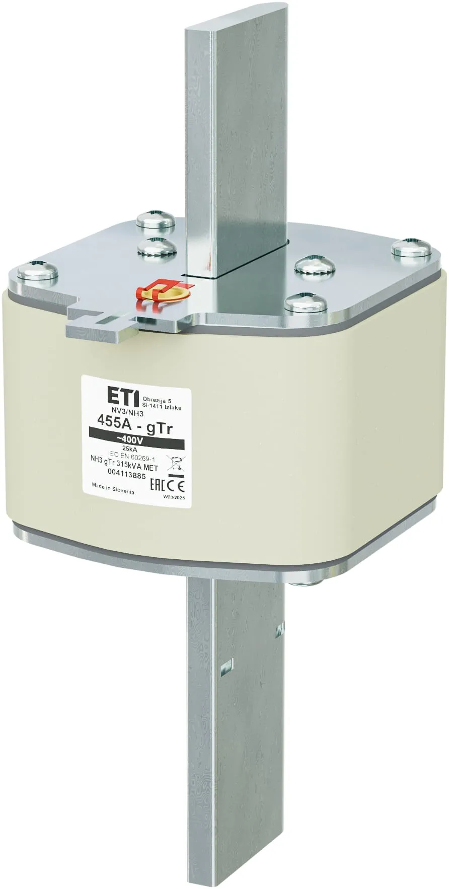 Fuse link NH3 gTr 455A/400V/315kVA MET 004113885