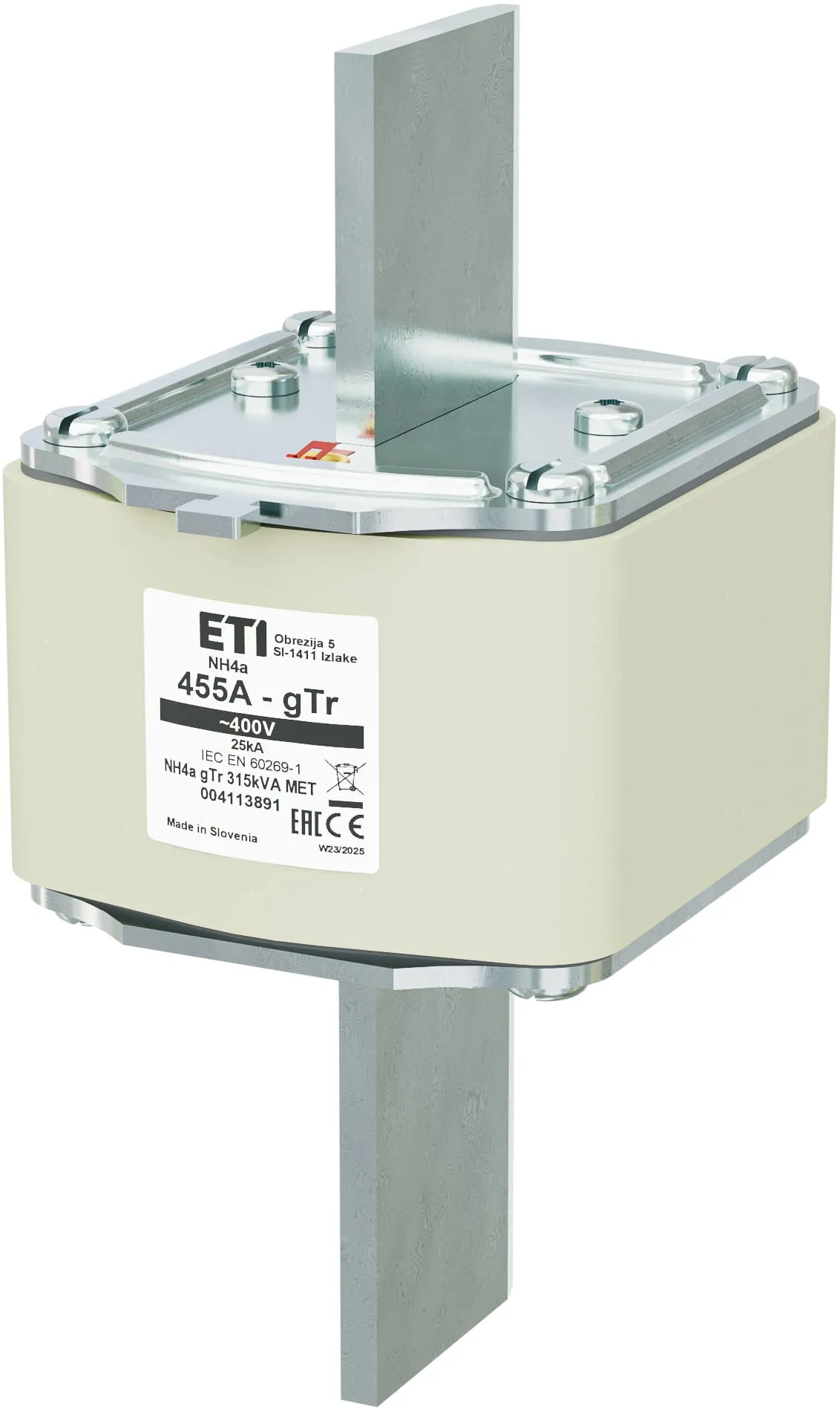Fuse link NH4a gTr 455A/400V/315kVA MET 004113891