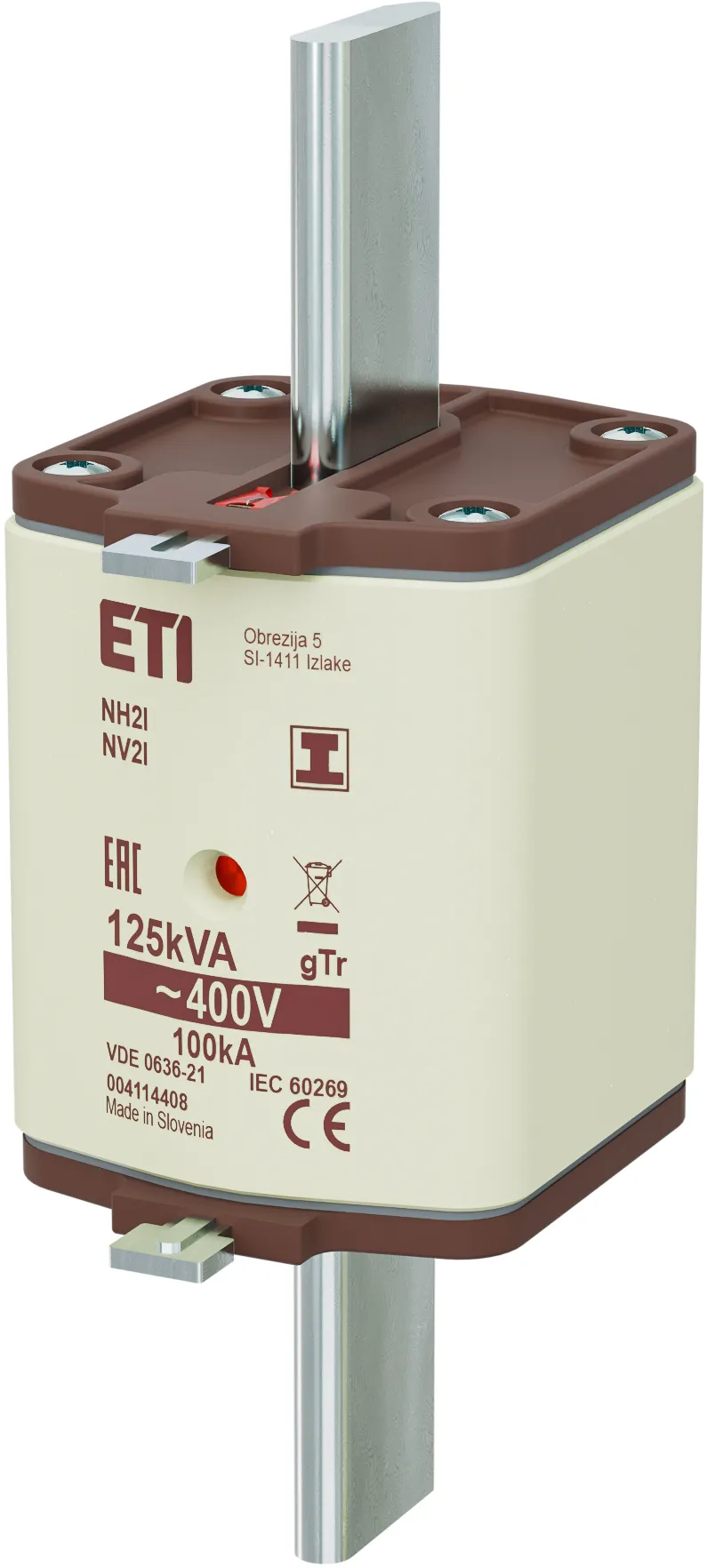 Fuse link NH2/I gTr 180A/400V/125kVA 004114408