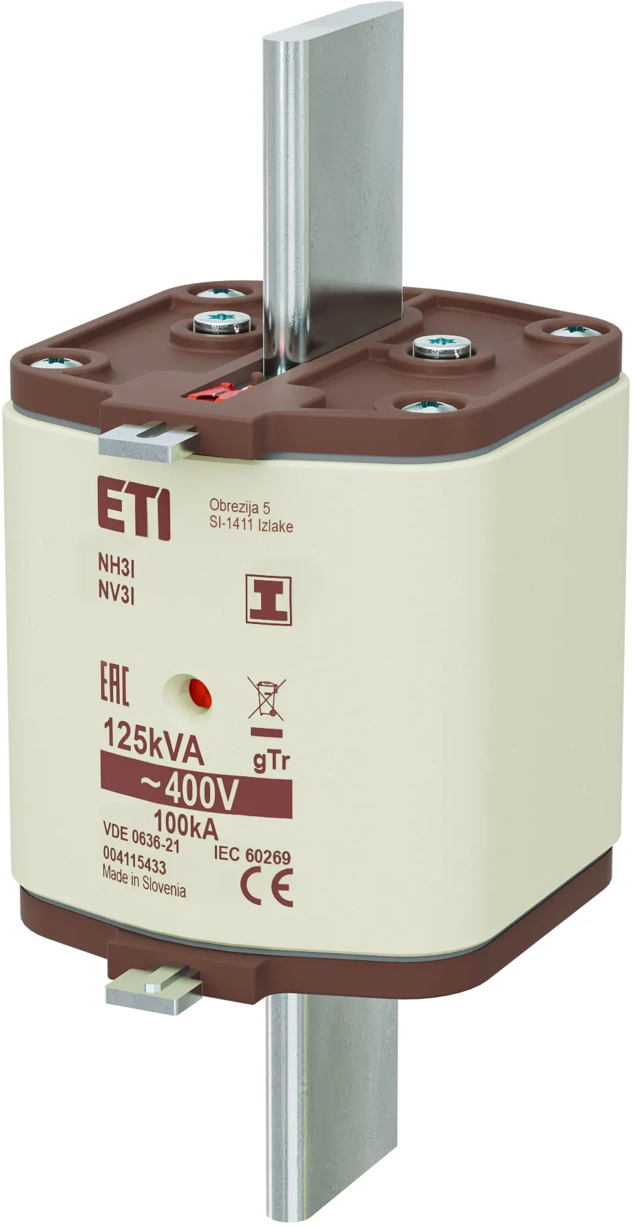 Fuse link NH3/I gTr 180A/400V/125kVA 004115433