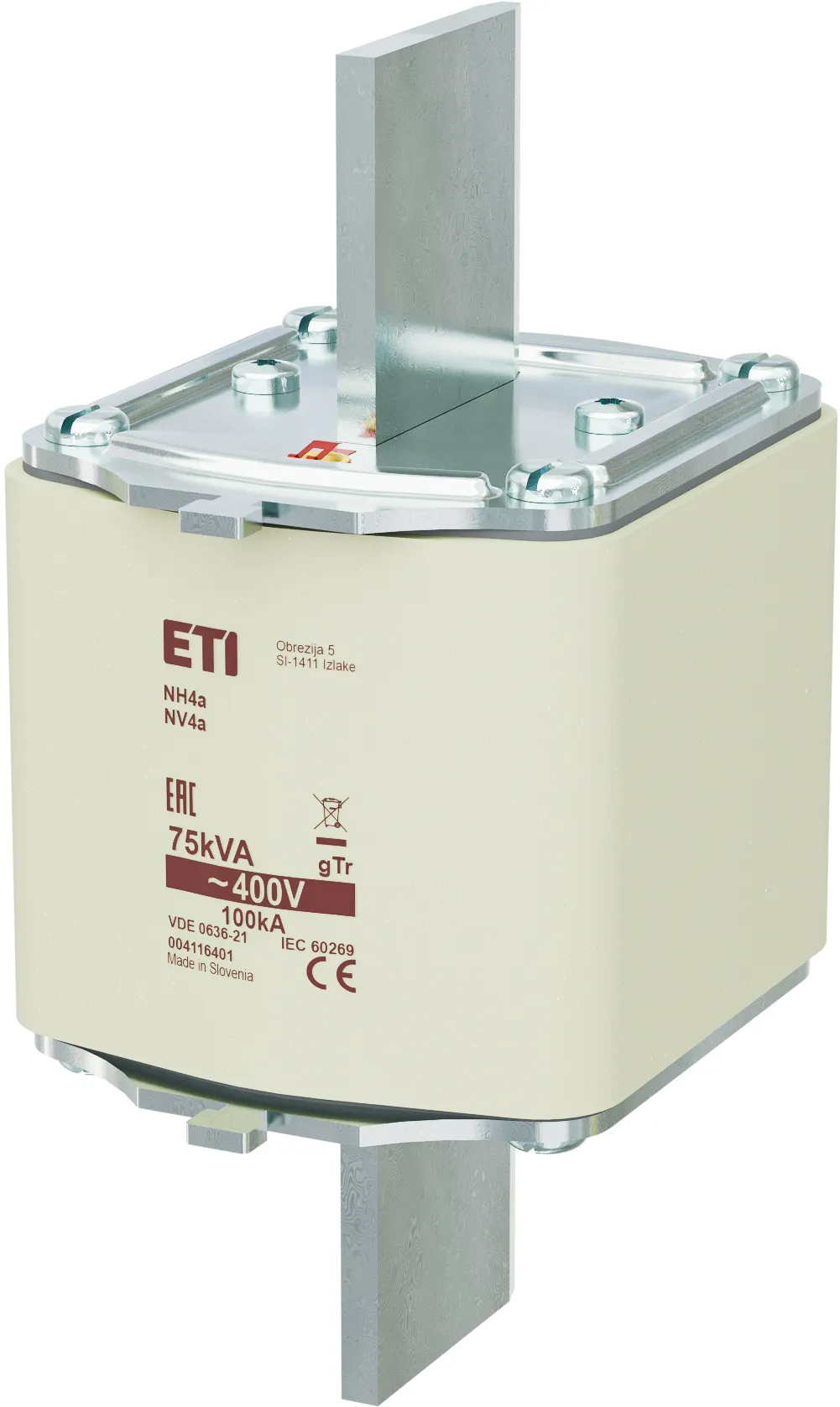 Fuse link NH4a gTr 108A/400V/75kVA 004116401