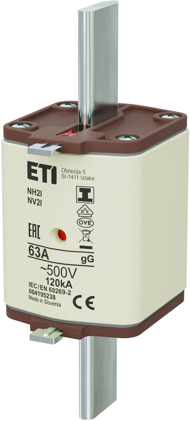 Fuse link NH2/I gG 63A/500V 004195238