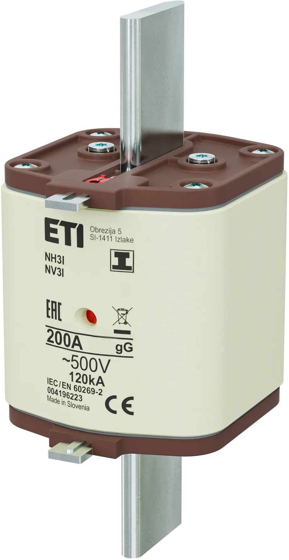 Fuse link NH3/I gG 200A/500V 004196223