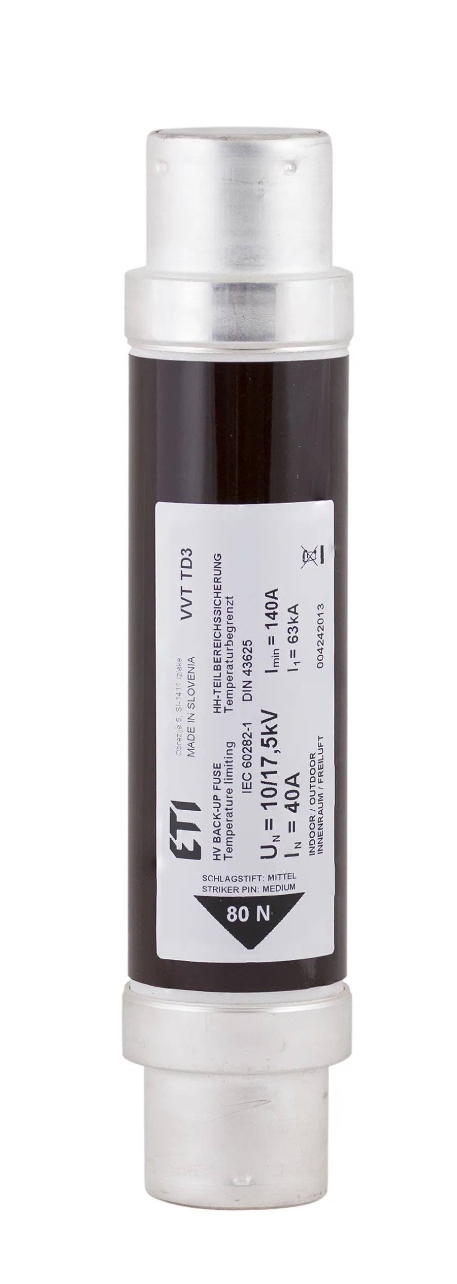Fuse link VVC3 17,5kV/20A 292 004240109