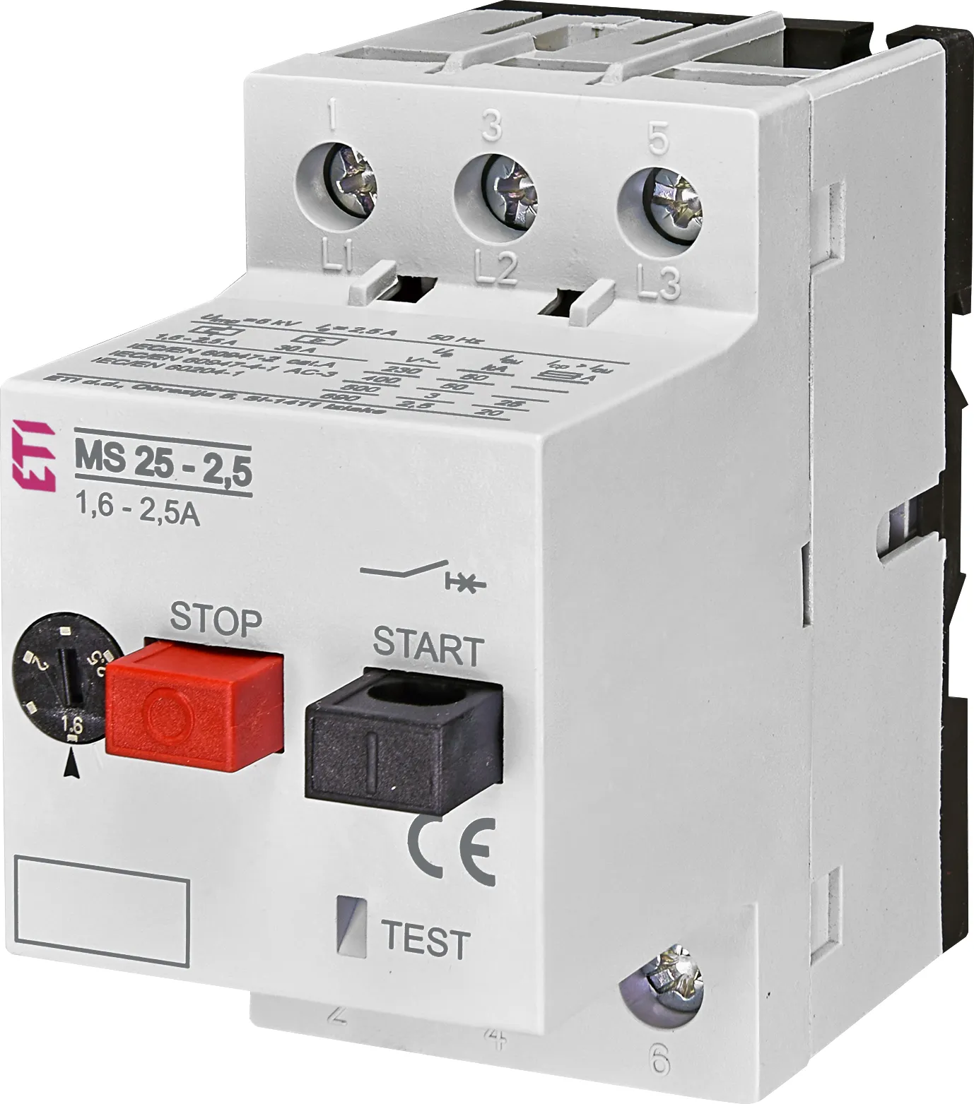 Mot.protec.circuit breaker MS25-2,5 004600070