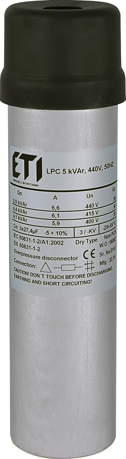 Capacitor LPC 5 kVAr, 440V, 50Hz 004656713
