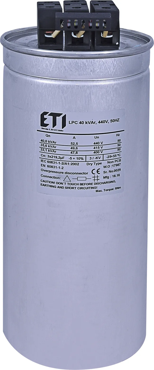 Capacitor LPC 40 kVAr, 440V, 50Hz 004656766