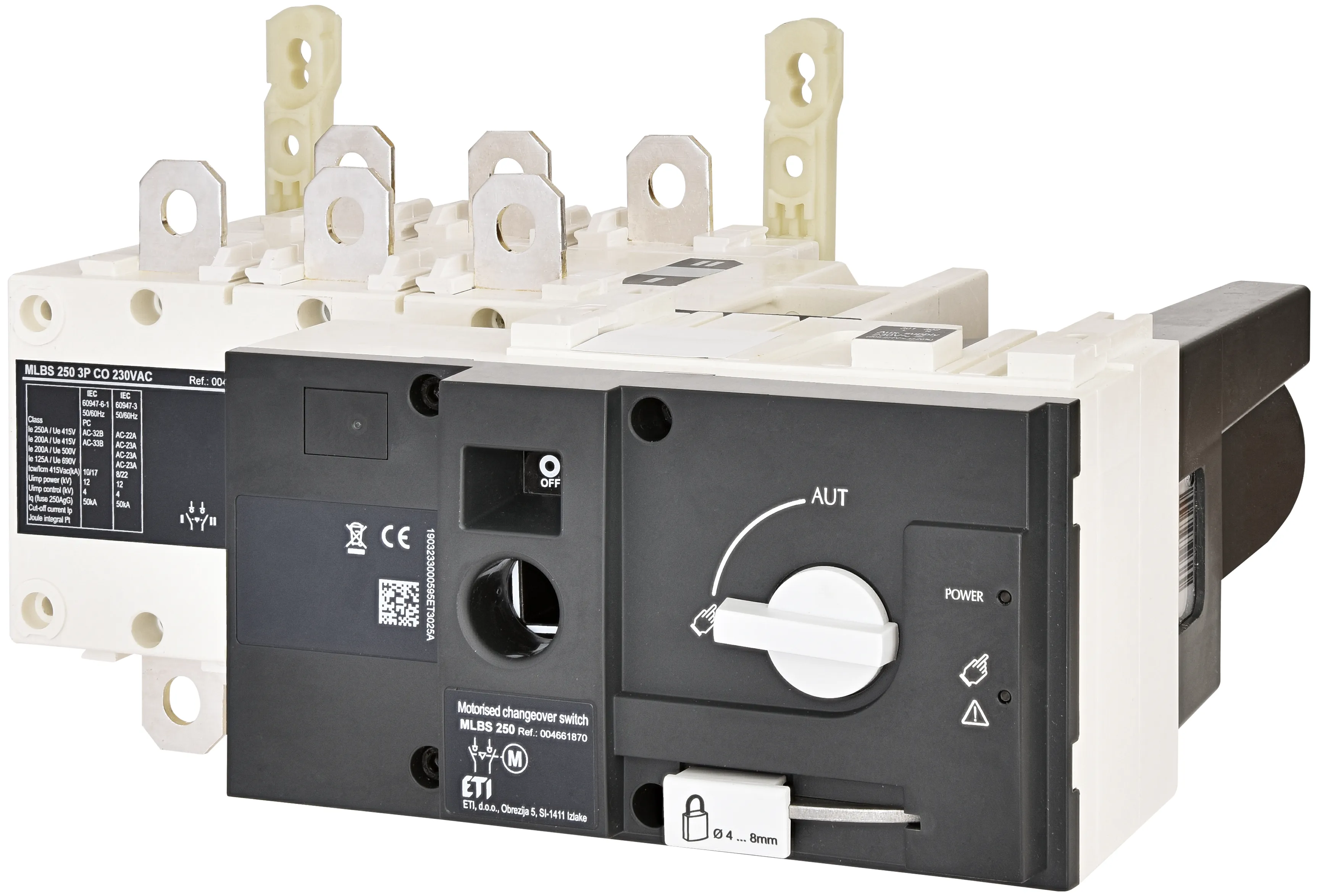 Changeover switch motor op. MLBS 250 3P CO 230VAC 004661870
