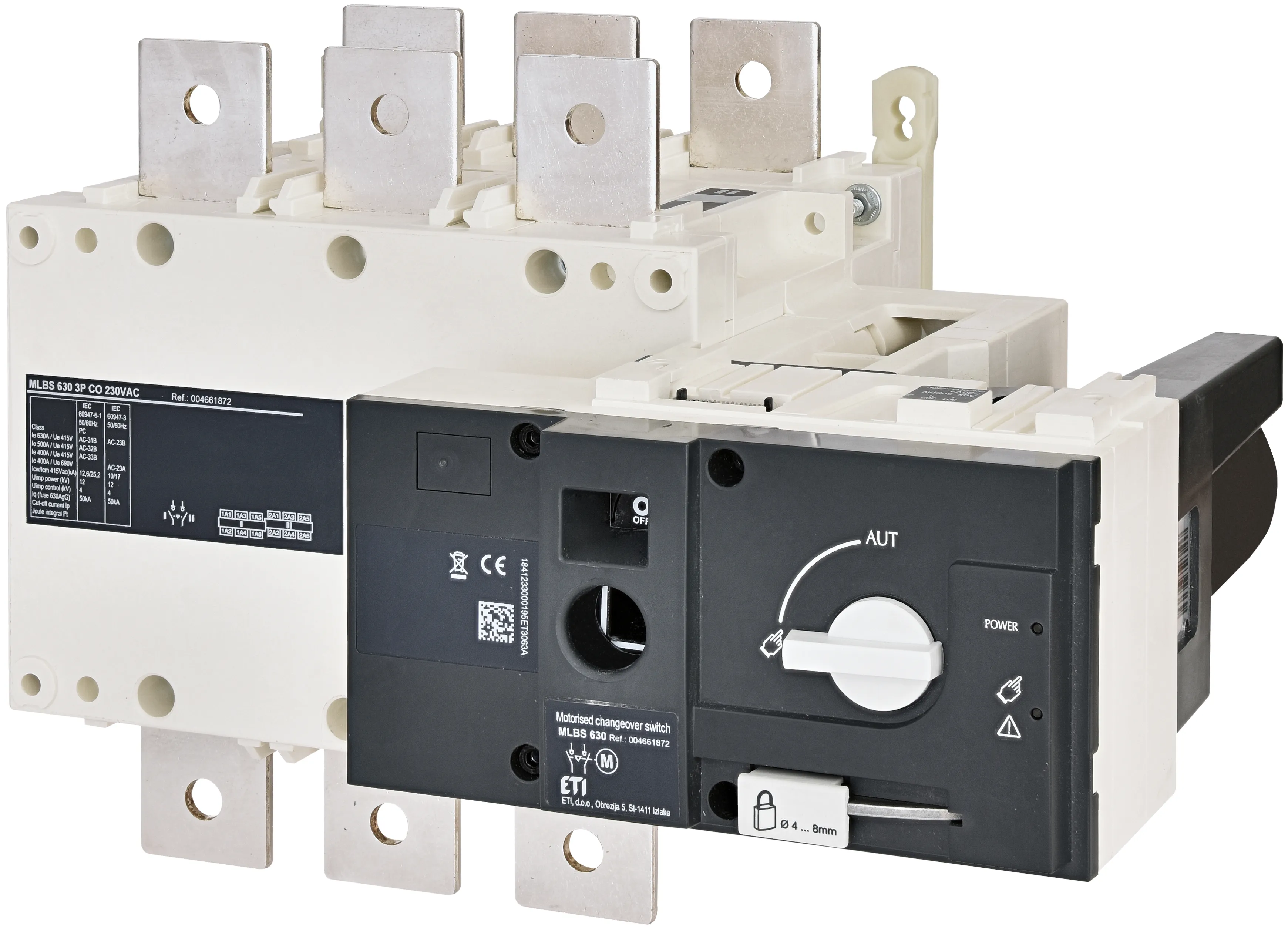 Changeover switch motor op. MLBS 630 3P CO 230VAC 004661872