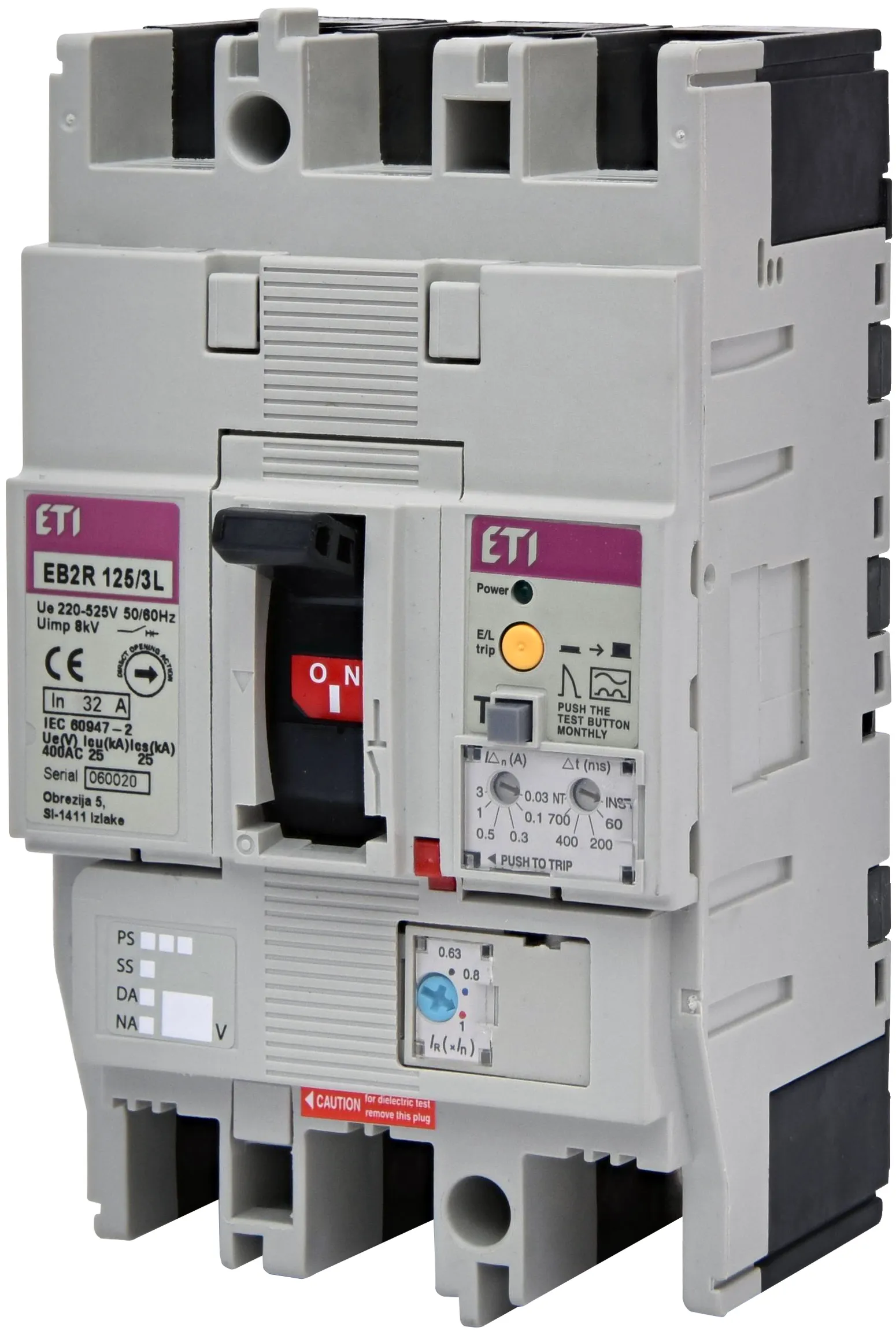 Molded Case Circuit Breaker EB2R 125/3L 32A 3P 004671502