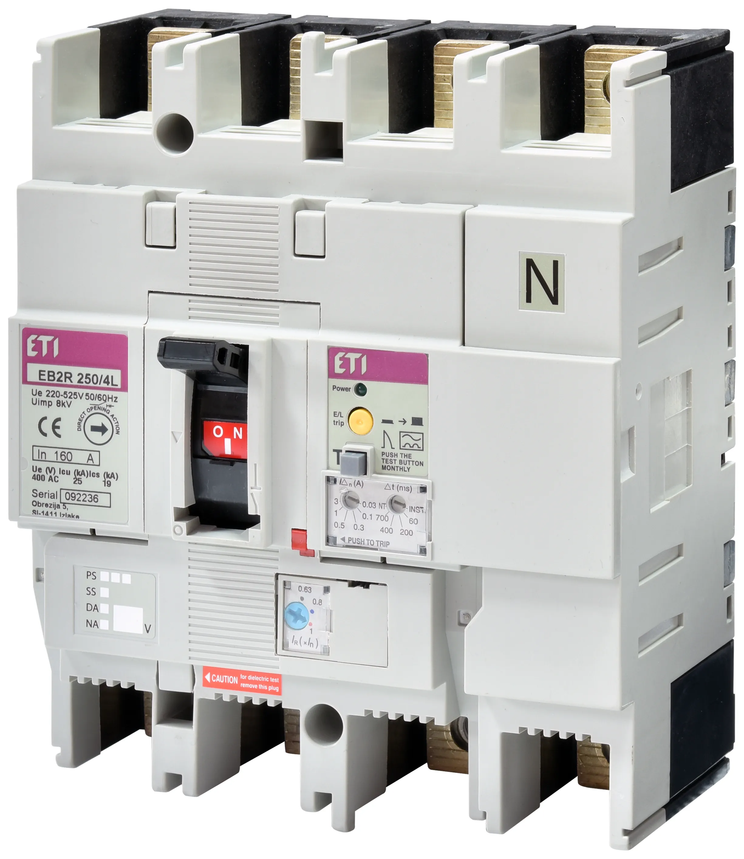 Molded Case Circuit Breaker EB2R 250/4L 160A 4P 004671583